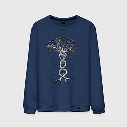 Свитшот хлопковый мужской ДНК Дерево DNA Tree, цвет: тёмно-синий