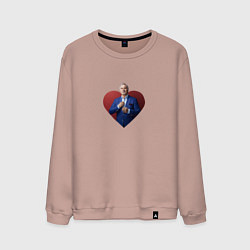 Свитшот хлопковый мужской Сердце Меладзе, цвет: пыльно-розовый