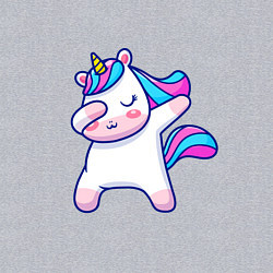 Свитшот хлопковый мужской Cute unicorn, цвет: меланж — фото 2