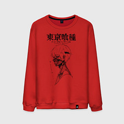 Свитшот хлопковый мужской Токийский гуль Кен Канеки, цвет: красный