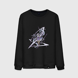 Свитшот хлопковый мужской Кэ Цин, цвет: черный