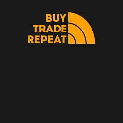 Свитшот хлопковый мужской BUY TRADE REPEAT ТРЕЙДИНГ, цвет: черный — фото 2