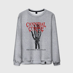 Свитшот хлопковый мужской Cannibal Corpse Труп Каннибала Z, цвет: меланж