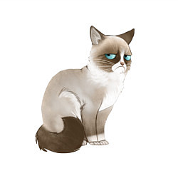 Свитшот хлопковый мужской Grumpy Cat, цвет: белый — фото 2