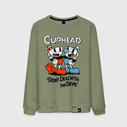 Мужской свитшот Cuphead, Dont deal with devil