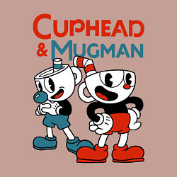 Свитшот хлопковый мужской Cuphead & Mugman, цвет: пыльно-розовый — фото 2