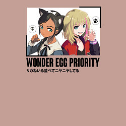 Свитшот хлопковый мужской Приоритет чудо-яйца, цвет: пыльно-розовый — фото 2