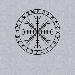 Свитшот хлопковый мужской Эгисхъялм Шлем ужаса Z, цвет: меланж — фото 2