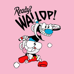 Свитшот хлопковый мужской Ready? Wallop! Cuphead, цвет: светло-розовый — фото 2