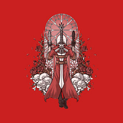 Свитшот хлопковый мужской Данте в розах, цвет: красный — фото 2