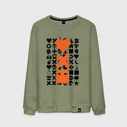 Свитшот хлопковый мужской Love Death & Robots, цвет: авокадо