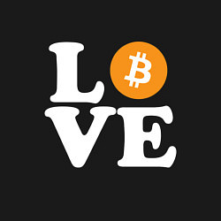 Свитшот хлопковый мужской LOVE BITCOIN БИТКОИН БИТОК, цвет: черный — фото 2