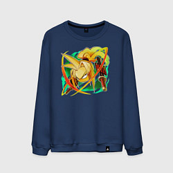 Свитшот хлопковый мужской Амидамару, цвет: тёмно-синий