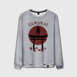 Свитшот хлопковый мужской Дух самурая, цвет: меланж