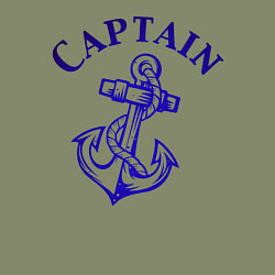 Свитшот хлопковый мужской Капитан бросил якорь, цвет: авокадо — фото 2