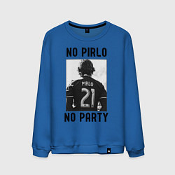 Свитшот хлопковый мужской No Pirlo no party, цвет: синий