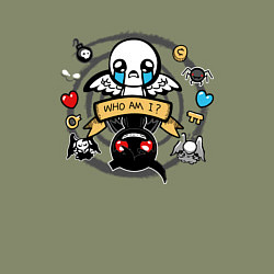 Свитшот хлопковый мужской THE BINDING OF ISAAC WHO AM I, цвет: авокадо — фото 2