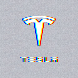 Свитшот хлопковый мужской TESLA MOTORS GLITCH ТЕСЛА, цвет: меланж — фото 2