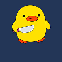 Свитшот хлопковый мужской УТКА С НОЖОМ КРУГЛЯШ, цвет: тёмно-синий — фото 2