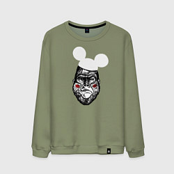 Свитшот хлопковый мужской Горилла Маус, цвет: авокадо