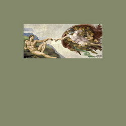 Свитшот хлопковый мужской СОТВОРЕНИЕ АДАМА, цвет: авокадо — фото 2