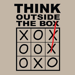 Свитшот хлопковый мужской THINK OUTSIDE THE BOX, цвет: миндальный — фото 2