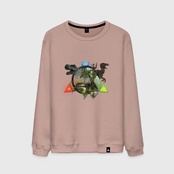 Свитшот хлопковый мужской ARK Survive, цвет: пыльно-розовый