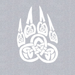 Свитшот хлопковый мужской Символ Велеса Медвежья лапа, цвет: меланж — фото 2