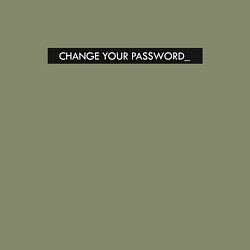 Свитшот хлопковый мужской Change your password, цвет: авокадо — фото 2