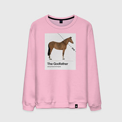 Свитшот хлопковый мужской Голова лошади Крестный отец, цвет: светло-розовый