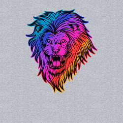 Свитшот хлопковый мужской Лев, цвет: меланж — фото 2