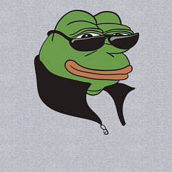 Свитшот хлопковый мужской Лягушонок Пепе, цвет: меланж — фото 2