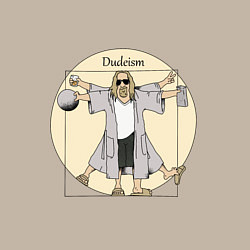 Свитшот хлопковый мужской DUDEISM Большой Лебовский, цвет: миндальный — фото 2
