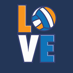 Свитшот хлопковый мужской Love Volleyball, цвет: тёмно-синий — фото 2