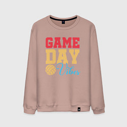 Свитшот хлопковый мужской Game Day Vibes, цвет: пыльно-розовый