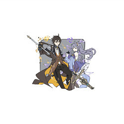 Свитшот хлопковый мужской Кэ Цин и Чжун Ли, цвет: белый — фото 2