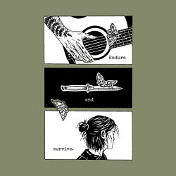 Свитшот хлопковый мужской Endure and survive, цвет: авокадо — фото 2