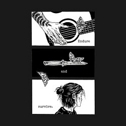 Свитшот хлопковый мужской Endure and survive, цвет: черный — фото 2