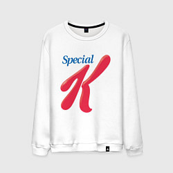 Свитшот хлопковый мужской Special k merch Essential, цвет: белый