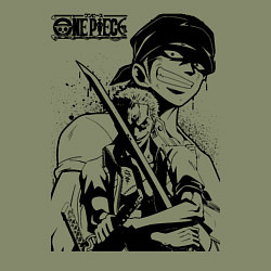 Свитшот хлопковый мужской Ророноа Зоро One Piece, цвет: авокадо — фото 2