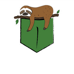 Свитшот хлопковый мужской Ленивец, цвет: белый — фото 2