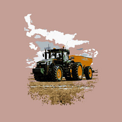 Свитшот хлопковый мужской JOHN DEERE I Джон Дир!, цвет: пыльно-розовый — фото 2