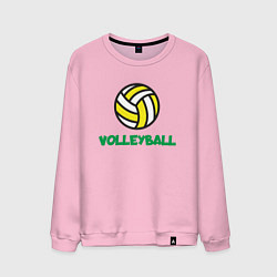 Свитшот хлопковый мужской Game Volleyball, цвет: светло-розовый