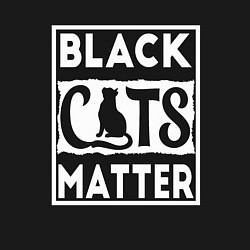 Свитшот хлопковый мужской Black Cats Matter, цвет: черный — фото 2