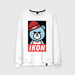 Свитшот хлопковый мужской IKON YG Bear Dope, цвет: белый