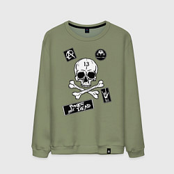 Свитшот хлопковый мужской Как у КНЯZZя Король и Шут, цвет: авокадо