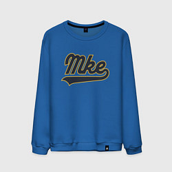 Свитшот хлопковый мужской MKE - Milwaukee, цвет: синий