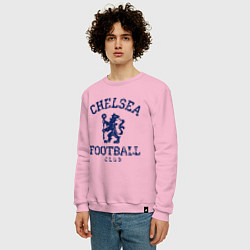 Свитшот хлопковый мужской Chelsea FC: Lion, цвет: светло-розовый — фото 2