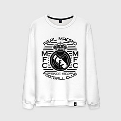 Свитшот хлопковый мужской Real Madrid MFC, цвет: белый