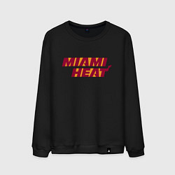 Свитшот хлопковый мужской NBA - Miami Heat, цвет: черный